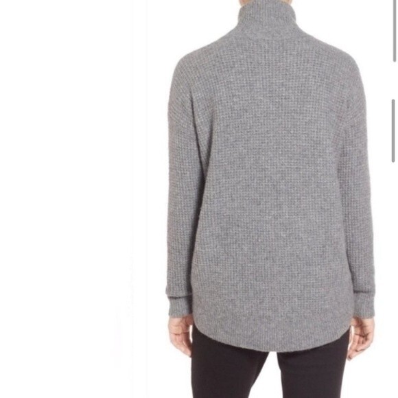 Madewell Merino Wool Blend Mock Neck Sweater GRAY X SMALL‎ - Picture 2 of 6